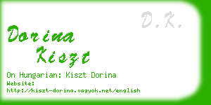 dorina kiszt business card